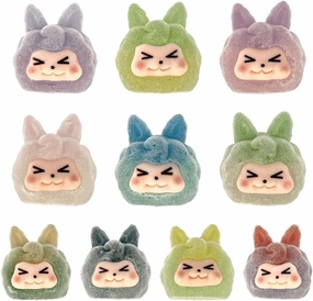 Cute Small Dumpling Desktop Ornament Set10 Pieces, Office Desk Stress Reliever, Car Cute Air Outlet Decoration, Living Room Art Display Set, Resin Hand Carving (Colored Dumplings)