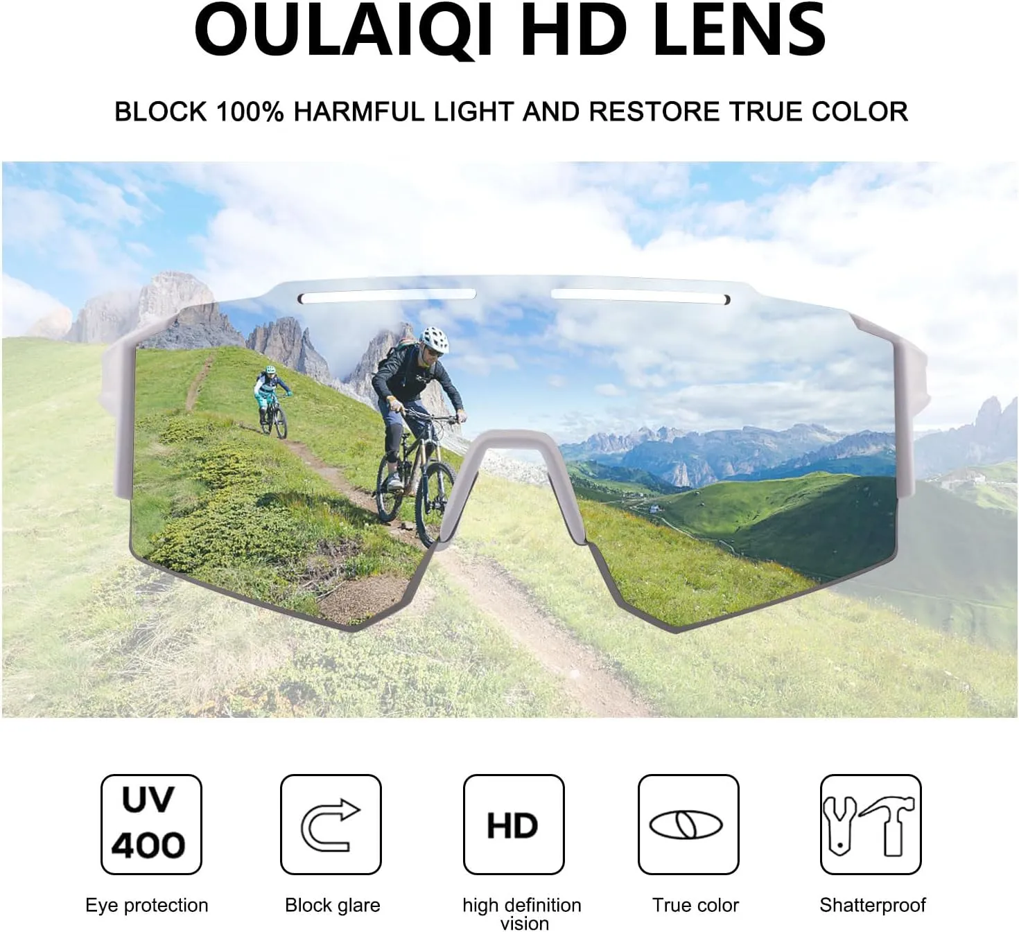 Cycling Sunglasses Polarized Sunglasses for Cycling Men Women with 1 Lens or 3 Interchangeable Lens Baseball Glasses