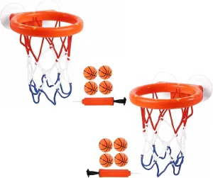 Cyfie Basketball Hoop Toddler, 2 Pack Kids Bathtub Bath Toys for Bathroom Bedroom, Suction Cup Basketball Hoop for Boys Girls (Mini Basketball Hoop)