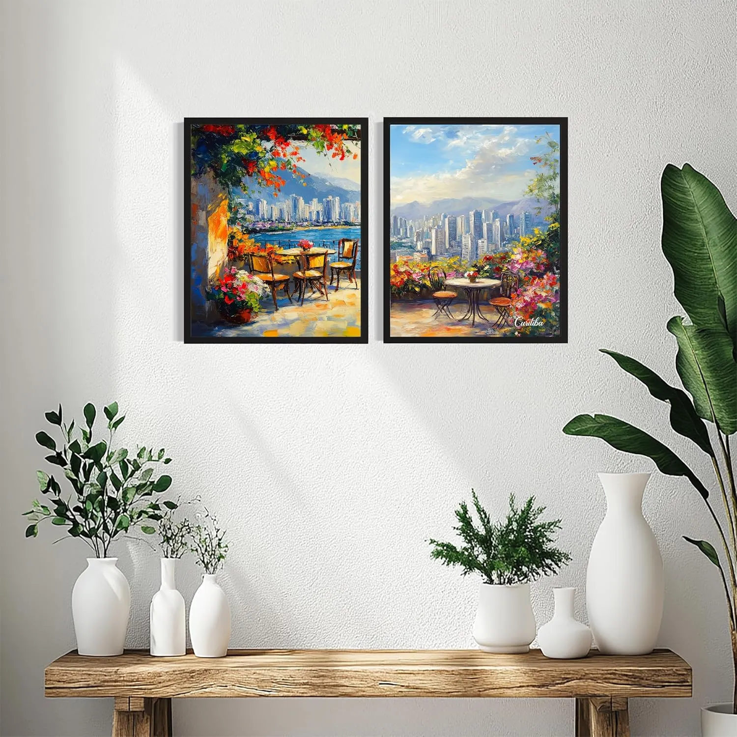 Da Nang Vietnam Wall Art Poster Prints, Travel City Landscape Scenery Painting,(Set of 2) Skyline Cafe Decor for Living Room, Bedroom, Bathroom AA28A (Da Nang Vietnam, 11 x 14 inches (2 Panels), Unframed)