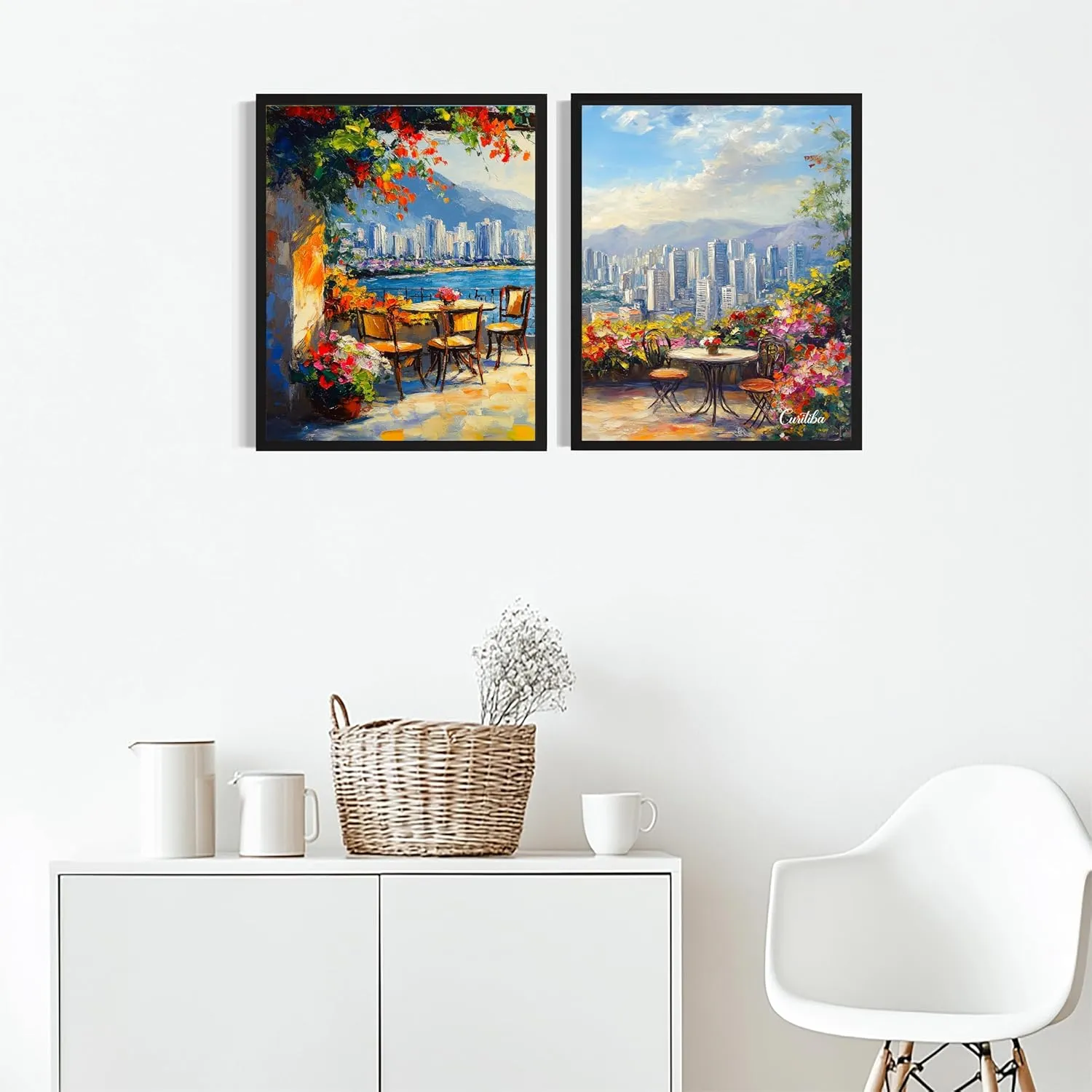 Da Nang Vietnam Wall Art Poster Prints, Travel City Landscape Scenery Painting,(Set of 2) Skyline Cafe Decor for Living Room, Bedroom, Bathroom AA28A (Da Nang Vietnam, 11 x 14 inches (2 Panels), Unframed)