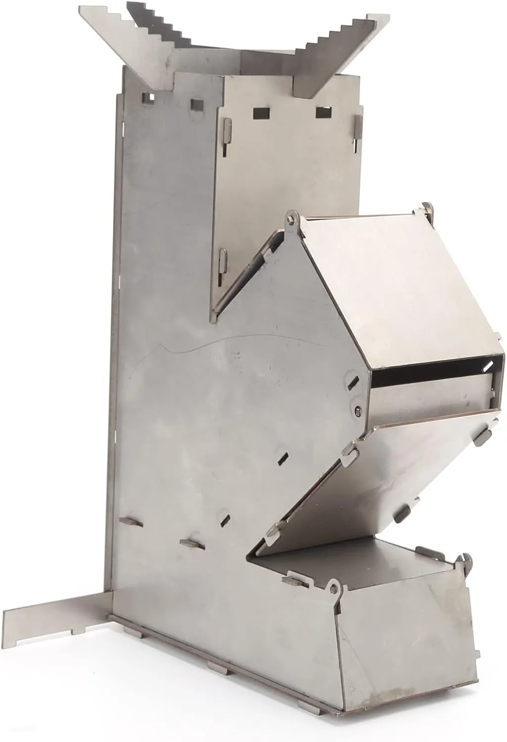 Detachable Camping Wood Stove Rocket Stove Portable Durable Convenient Stainless Steel Detachable Backpacking Stove