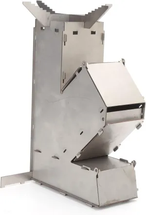 Detachable Camping Wood Stove Rocket Stove Portable Durable Convenient Stainless Steel Detachable Backpacking Stove