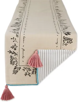 DII Fall Table Decorations Indoor Décor, Thanksgiving, Reversible Table Runner, 14x72, Gather