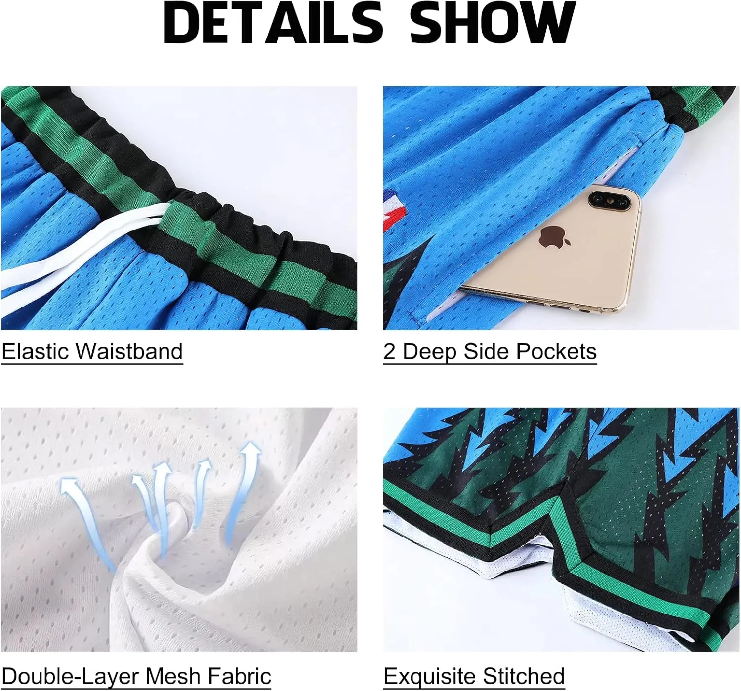 DIOTSR Mens Basketball Shorts Casual Retro Graphic Shorts Athletic Running Shorts Streetwear Designer Shorts with Pockets