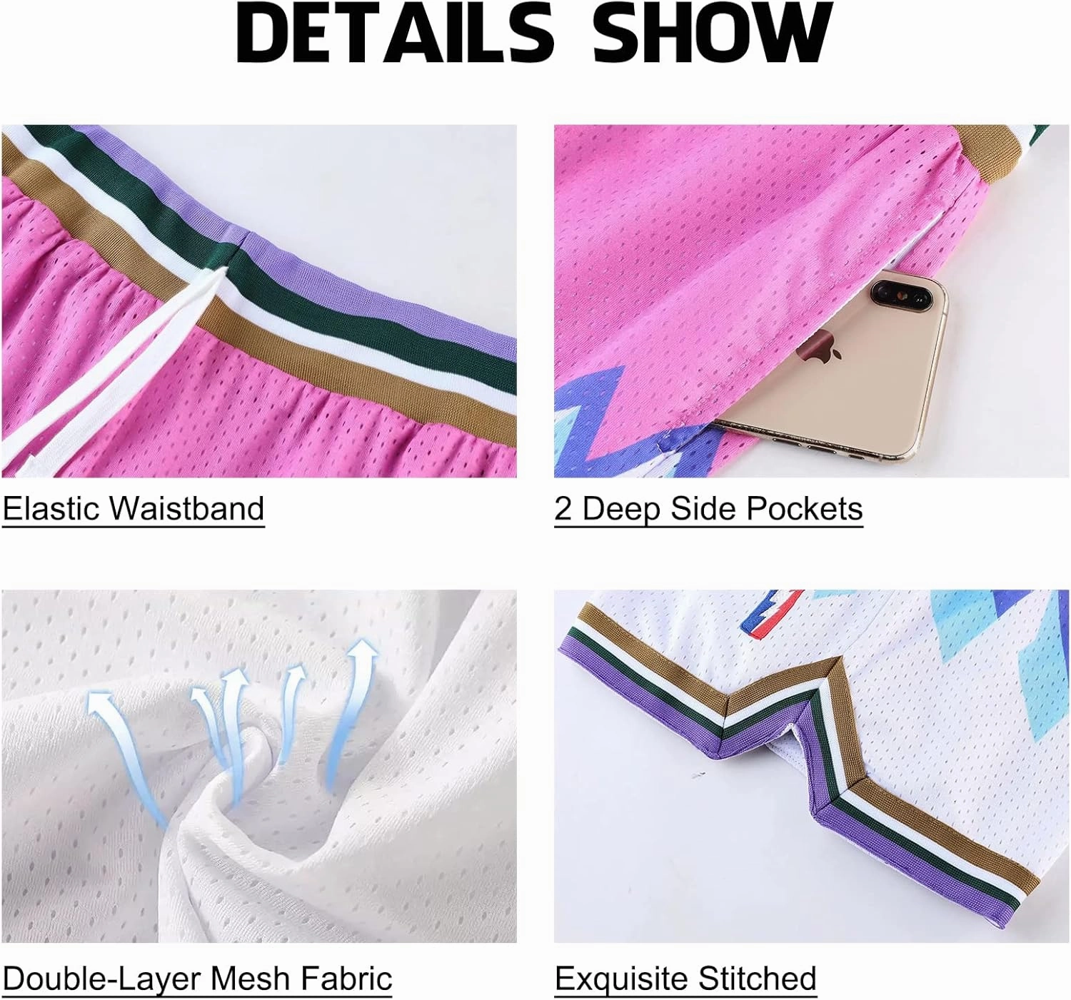 DIOTSR Mens Basketball Shorts Casual Retro Graphic Shorts Athletic Running Shorts Streetwear Designer Shorts with Pockets
