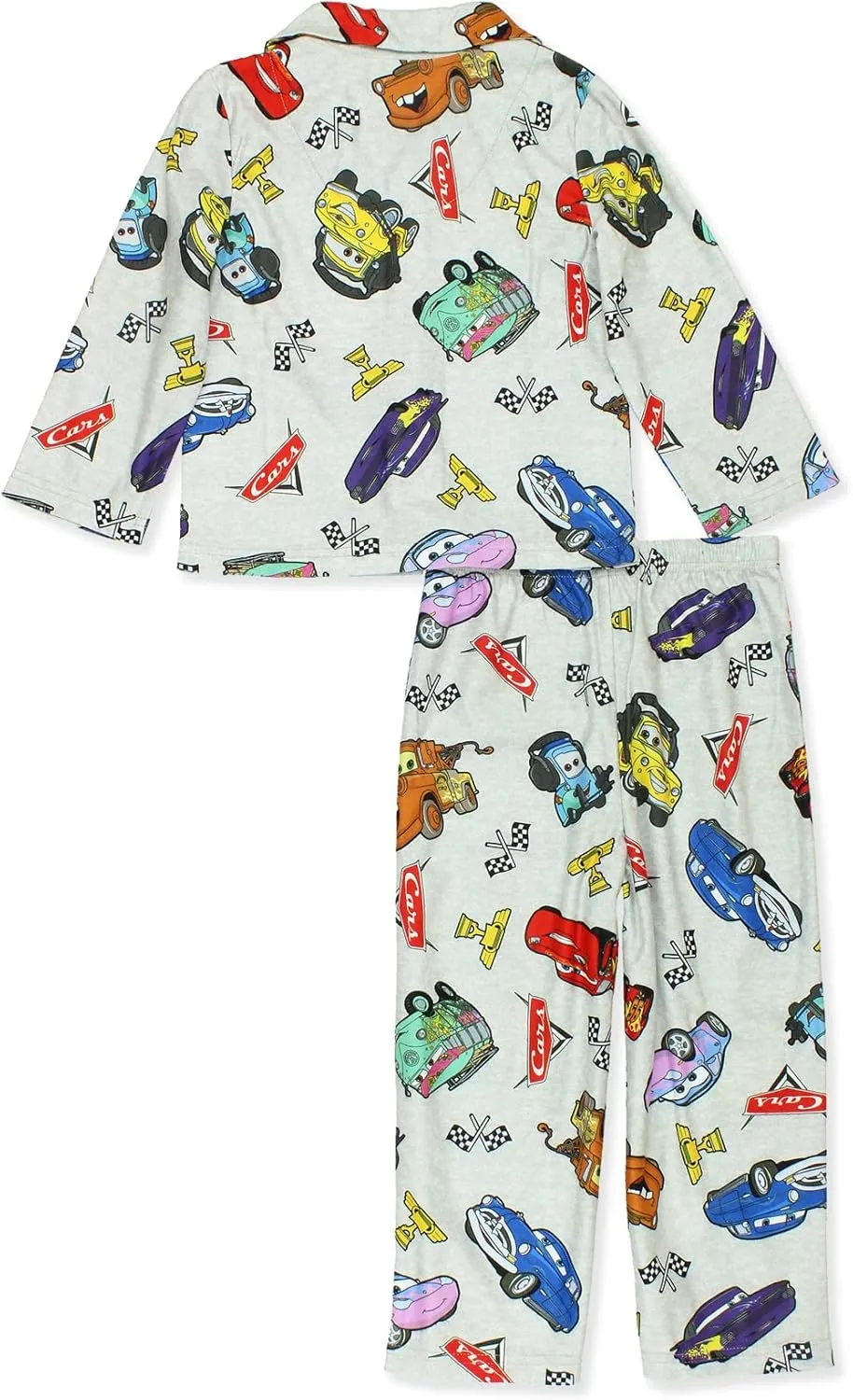 Disney Cars Toddler Kids Flannel Coat Style Pajamas Set