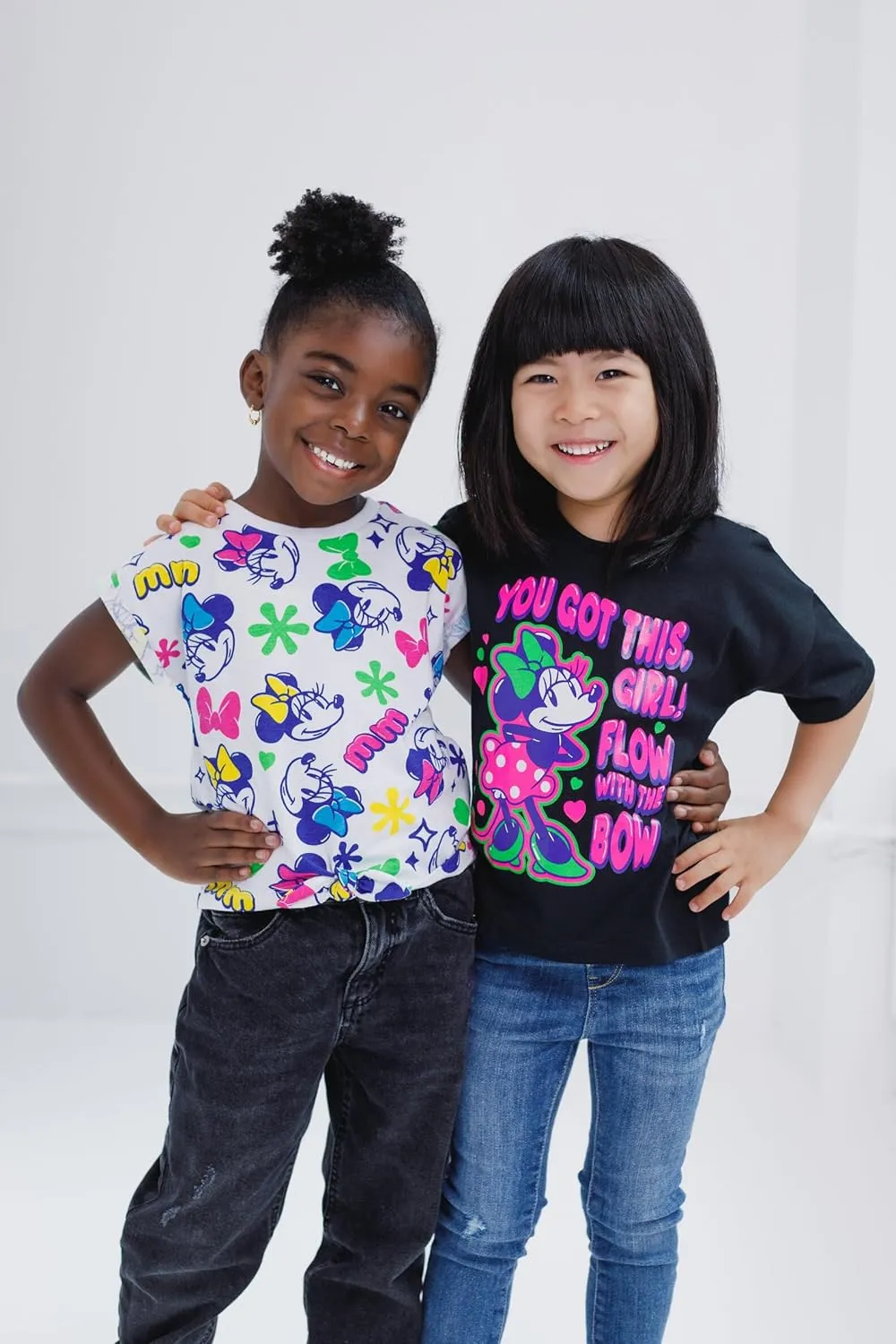Disney Floral 2 Pack T-Shirts Infant to Big Kid Sizes (12 Months - 14-16)