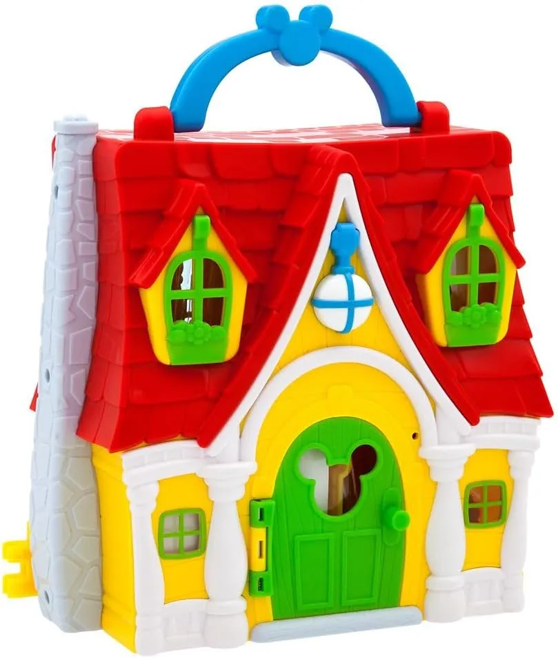 Disney Store Official Mickey Mouse Clubhouse Toys Play Set - Interactive Playhouse Junior Mickey Mouse Toys - Poseable Mickey & Pluto Figures, 13-Piece Set, Perfect for Toddlers
