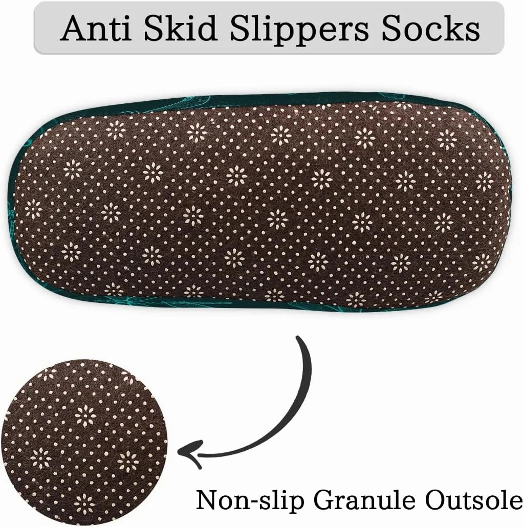 Dragonfly Indigo Green House Slippers for Women Men Indoor Fuzzy Slippers Closed Back Bedroom Shoes Lightweight Cozy Non-slip Home Slippers