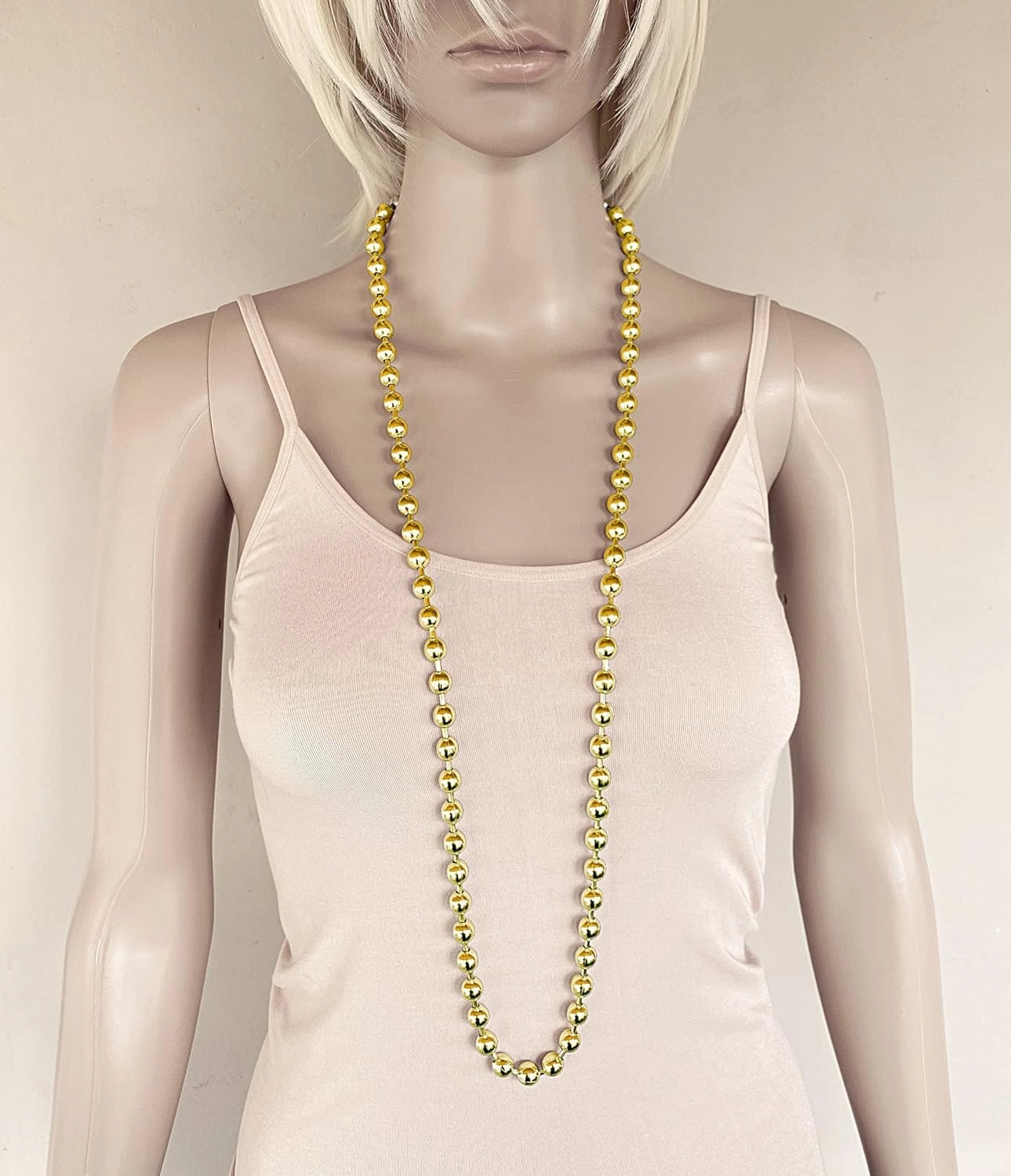 DragonWeave Jewelry 9.5mm Extra Large Gold Brass Ball Chain Mens Necklace Extra Durable Color Protect Finish Any Length