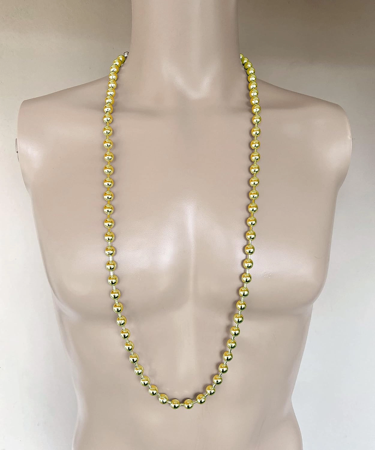 DragonWeave Jewelry 9.5mm Extra Large Gold Brass Ball Chain Mens Necklace Extra Durable Color Protect Finish Any Length