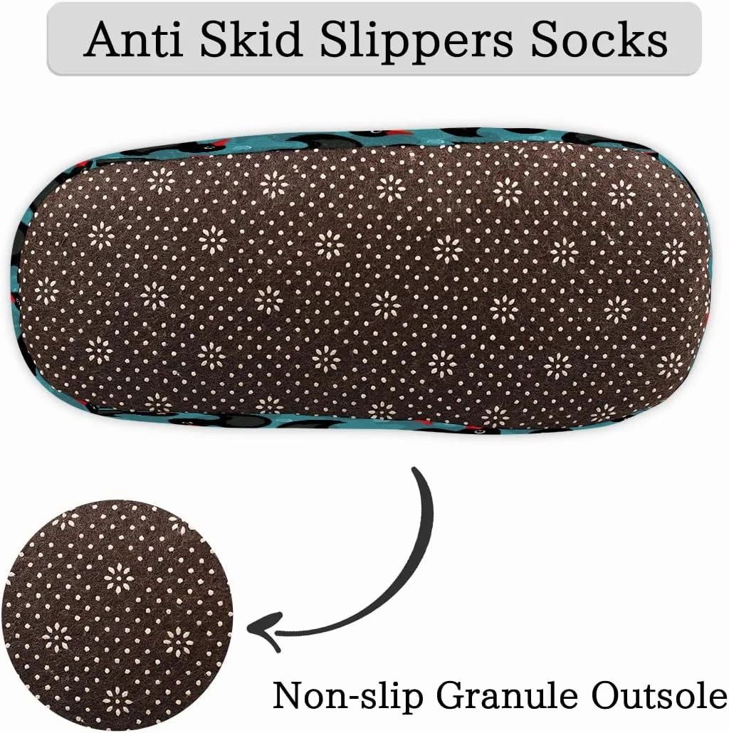 Duck Cute Indigo House Slippers for Women Men Indoor Fuzzy Slippers Closed Back Bedroom Shoes Lightweight Cozy Non-slip Home Slippers
