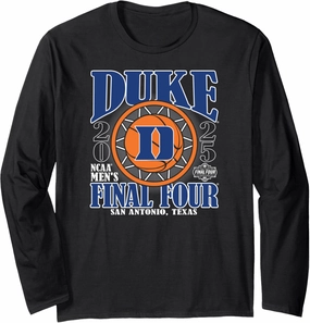 Duke Blue Devils Final Four 2025 Men's Basketball Dunk Black Long Sleeve T-Shirt