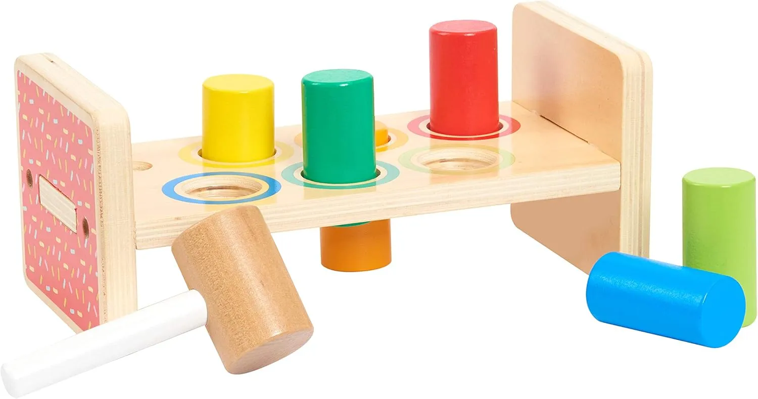 Early Learning Centre Wooden Hammer Bench, Hand Eye Coordination, Stimulates Senses,, Kids Toys for Ages 18 Month, Amazon Exclusive