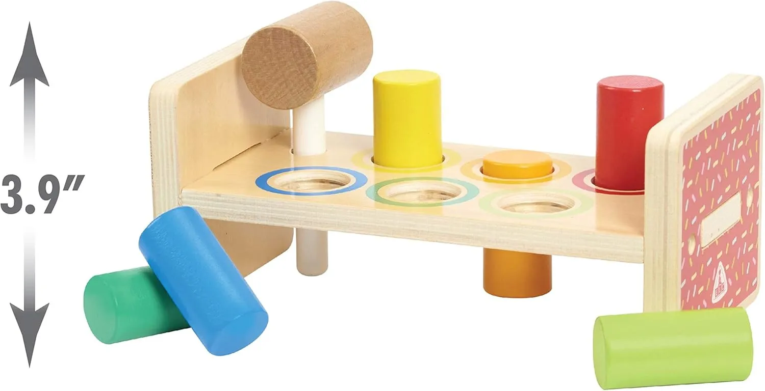 Early Learning Centre Wooden Hammer Bench, Hand Eye Coordination, Stimulates Senses,, Kids Toys for Ages 18 Month, Amazon Exclusive