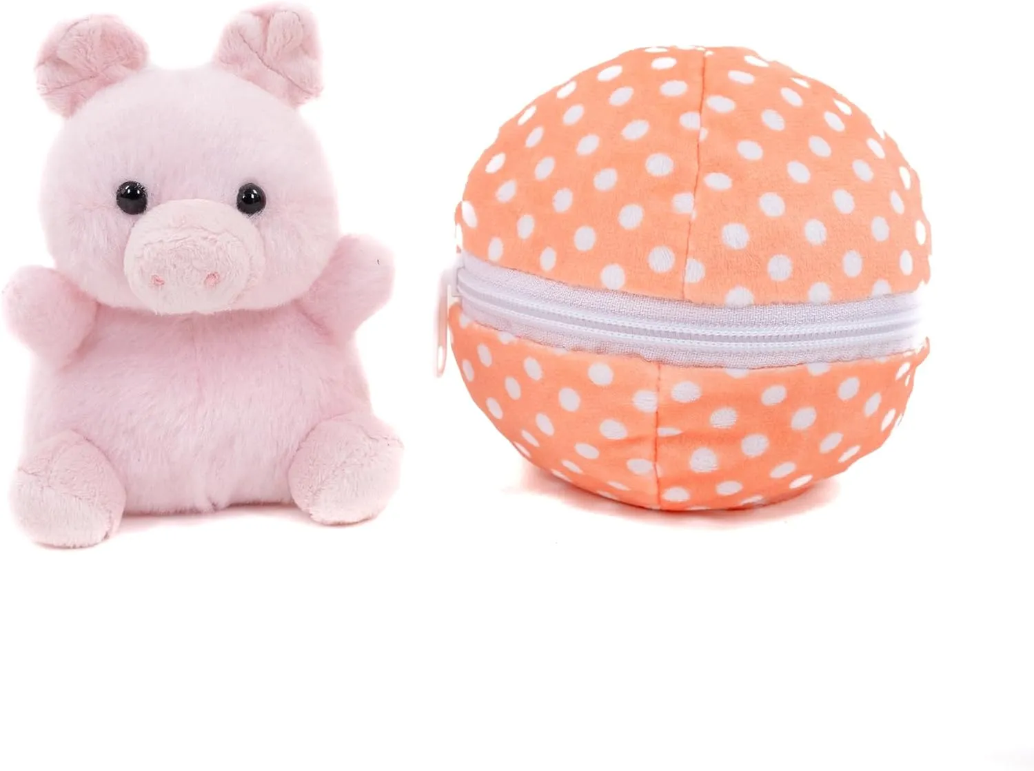 Easter Stuffed Animal - 6 inch - Surprise Zip up Egg Hideaway Springtime Inspired Plush Toy Gift for Kids, Boys and Girls - Easter Mother's Day Birthday (New Pig Egg)