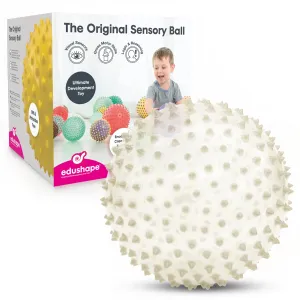 Edushape Sensory Ball for Baby - 7” Glow-in-The-Dark Baby Ball That Helps Enhance Gross Motor Skills for Kids Aged 6 Months & Up - Pack of 1 Vibrant Colorful and Unique Textured Ball for Baby