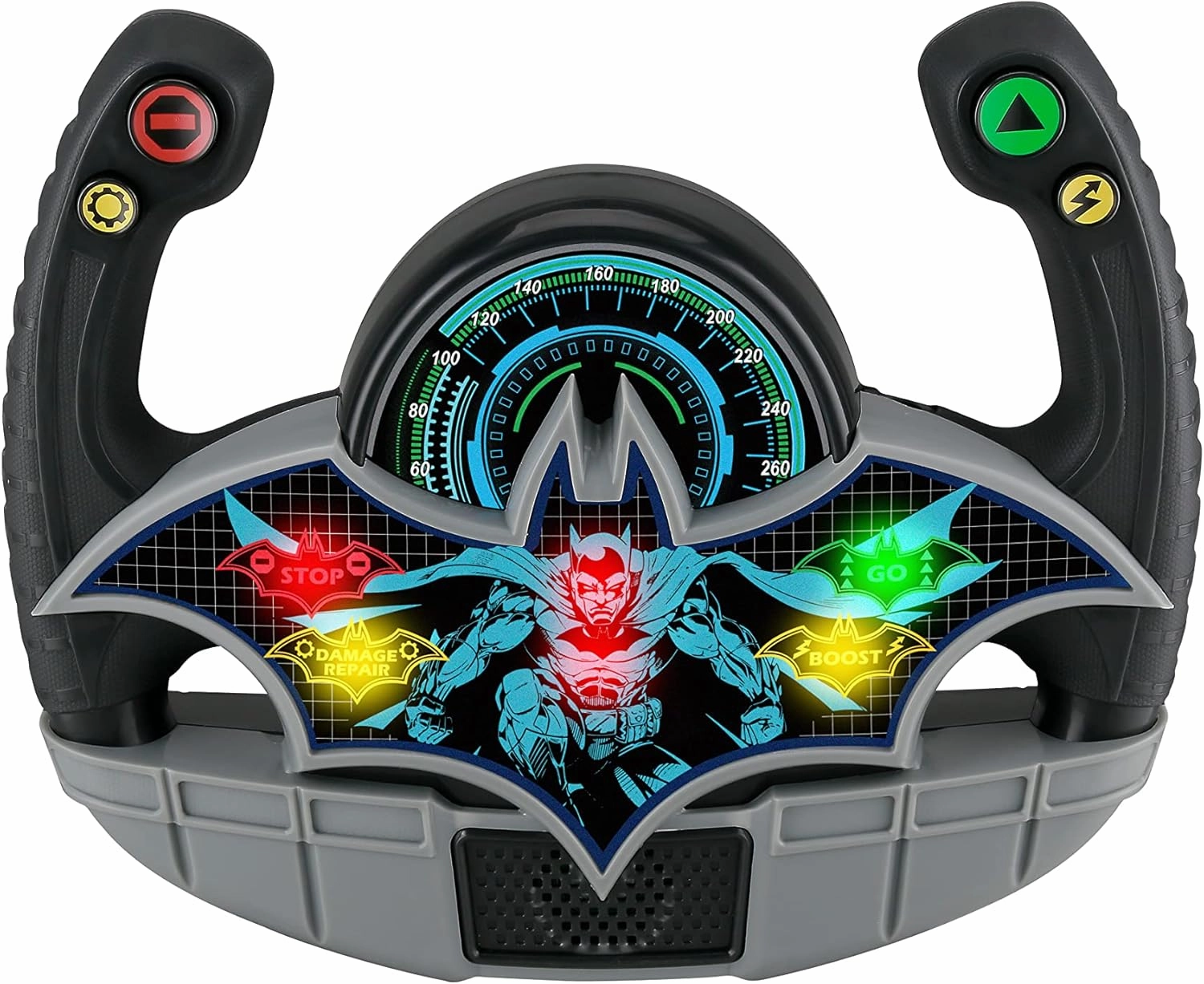 eKids Batman Batmobile Toy Steering Wheel for Kids, Toddler Toy with Sound Effects for Fans of Batman Toys for Boys