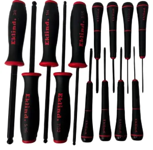 Eklind Tool 90113 Ball-Hex Allen Screwdriver Set, 13 Pieces