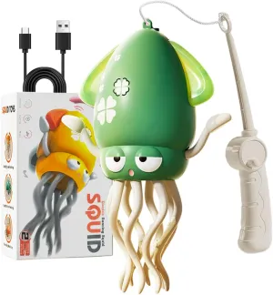 Electric Dancing Octopus Toy for Kids - Automatic Obstacle Avoidance, LED Lights & Music, Interactive Crawling Robot Toy for Toddlers, USB Rechargeable, Gift for Boys Girls (Green)