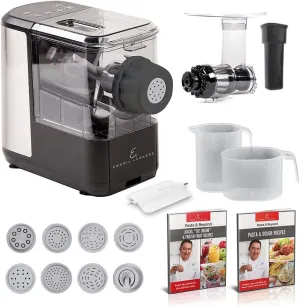 EMERIL LAGASSE Pasta & Beyond, Automatic Pasta Maker - 8 Pasta Shaping Discs, Black