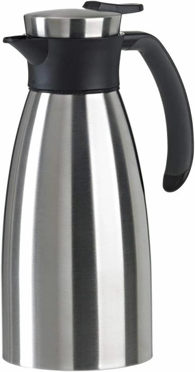 Emsa 18/10 Stainless Steel Soft Grip Carafe, 34-Ounce, Black