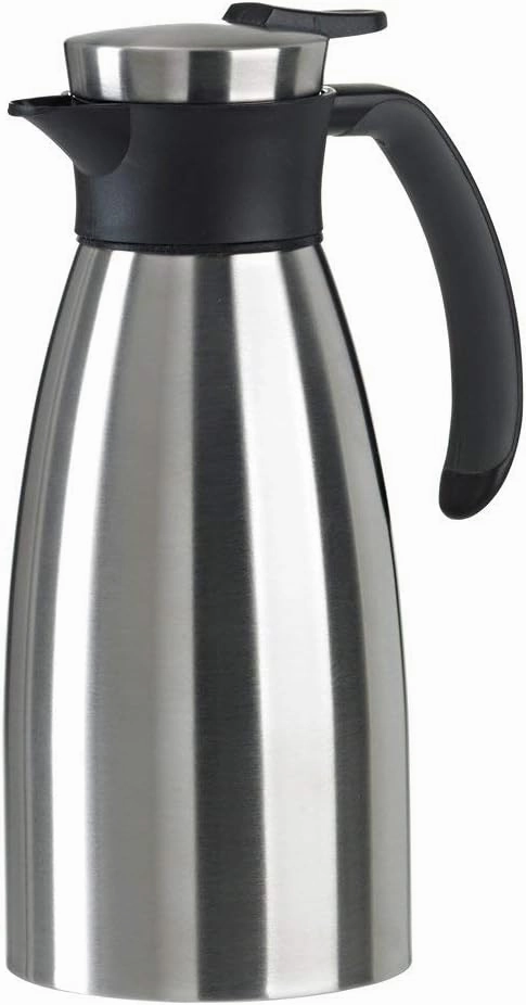 Emsa 18/10 Stainless Steel Soft Grip Carafe, 34-Ounce, Black