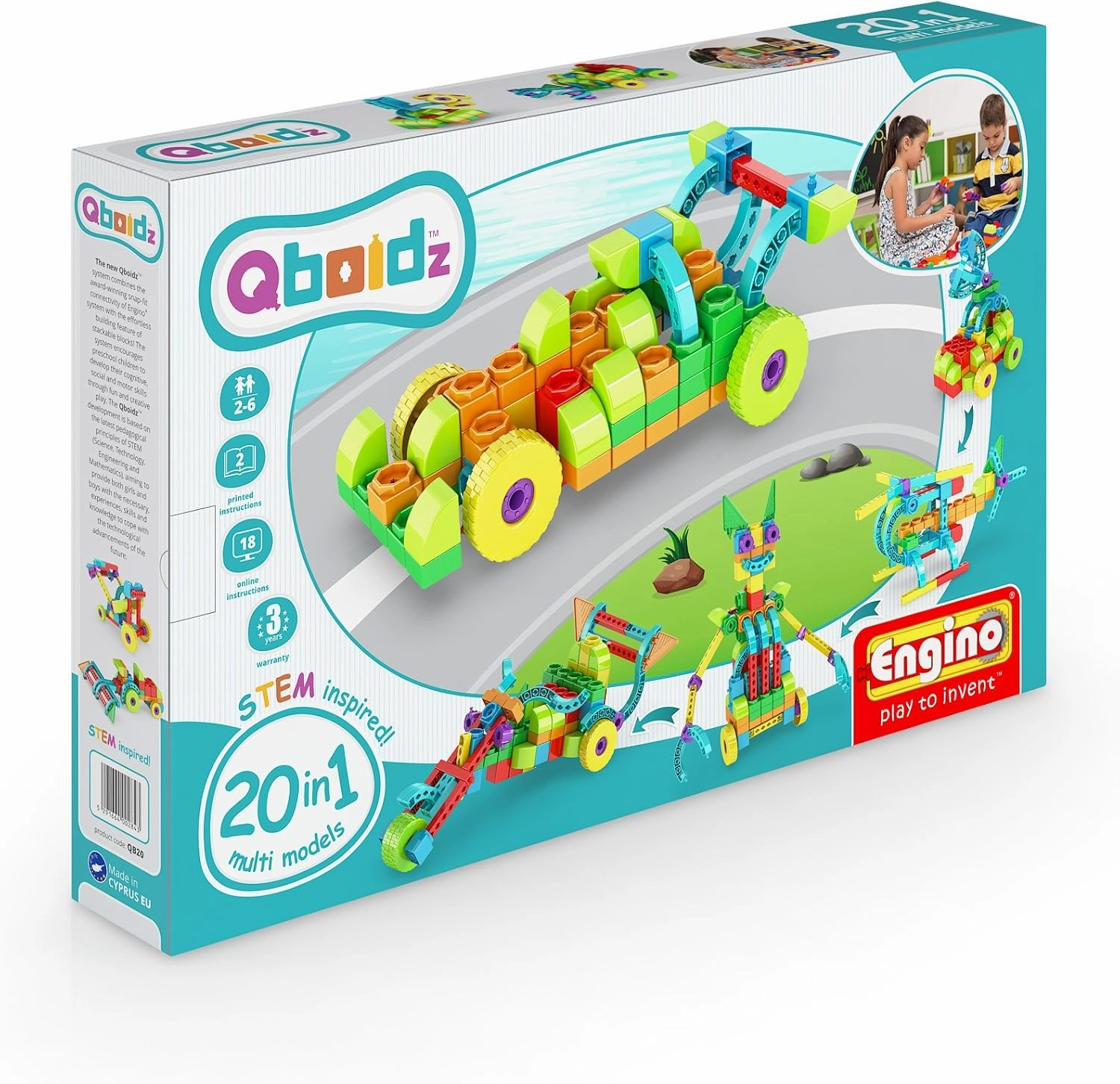 Engine Qboidz 20 in 1 Set Multi Models Building Kit