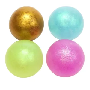 Excellerations Glitter Stress Balls - Set of 4 Colorful Sensory Squeeze Balls, Fidget Toy to Relieve Stress & Anxiety - Fun for Kids & Adults - Sensory Play and Self-Regulation