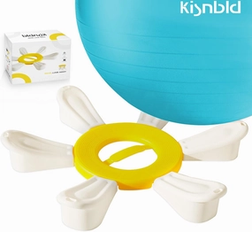 Exercise Ball, Daisy Shaped Yoga Ball Base with Resistance Bands for Stability, Yoga, Balance & Preganancy, Anti-Burst Ball Chair for Office, Home & Gym(65cm/22in)