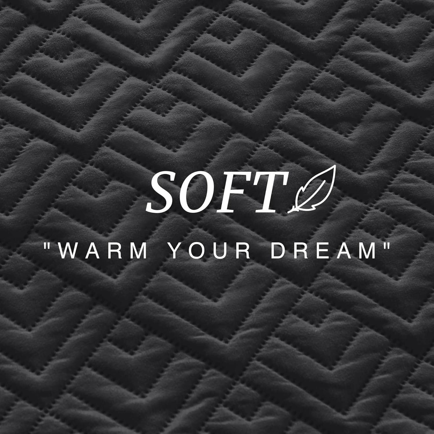 EXQ Home Quilt Set King Size Black 3 Piece,Lightweight Soft Coverlet Modern Style Squares Pattern Bedspread Set for All Season(1 Quilt,2 Pillow Shams)