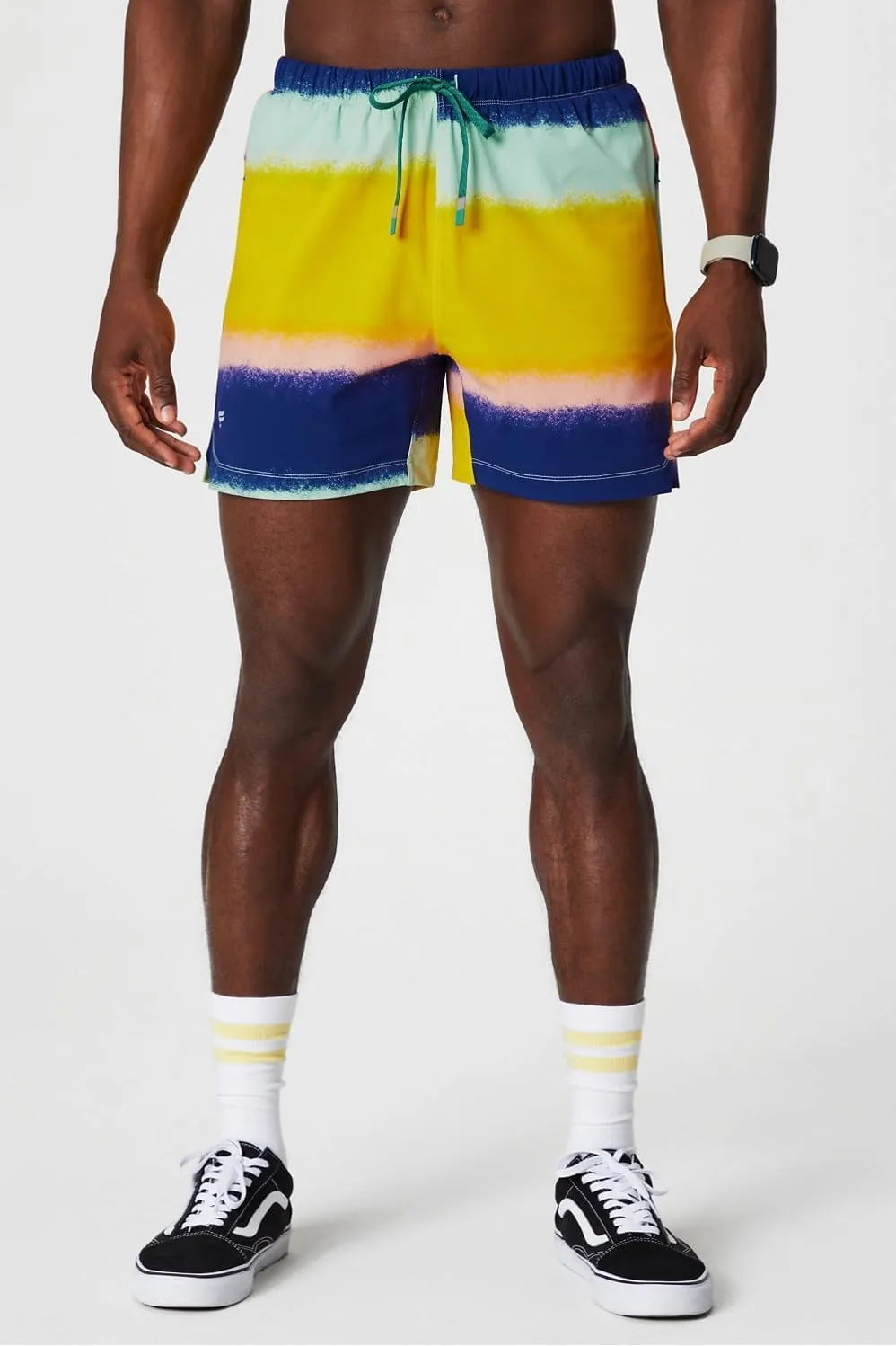 Fabletics Men's The One Short (Unlined), Training, Swimming, Lightweight, Quick-Dry, Zip Pocket, Stretch Woven