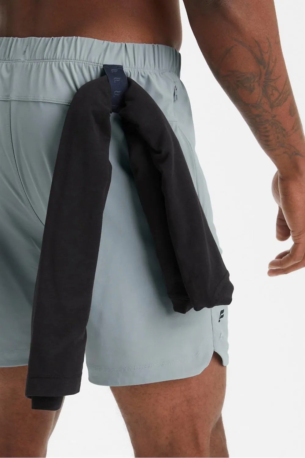 Fabletics Men's The One Short (Unlined), Training, Swimming, Lightweight, Quick-Dry, Zip Pocket, Stretch Woven