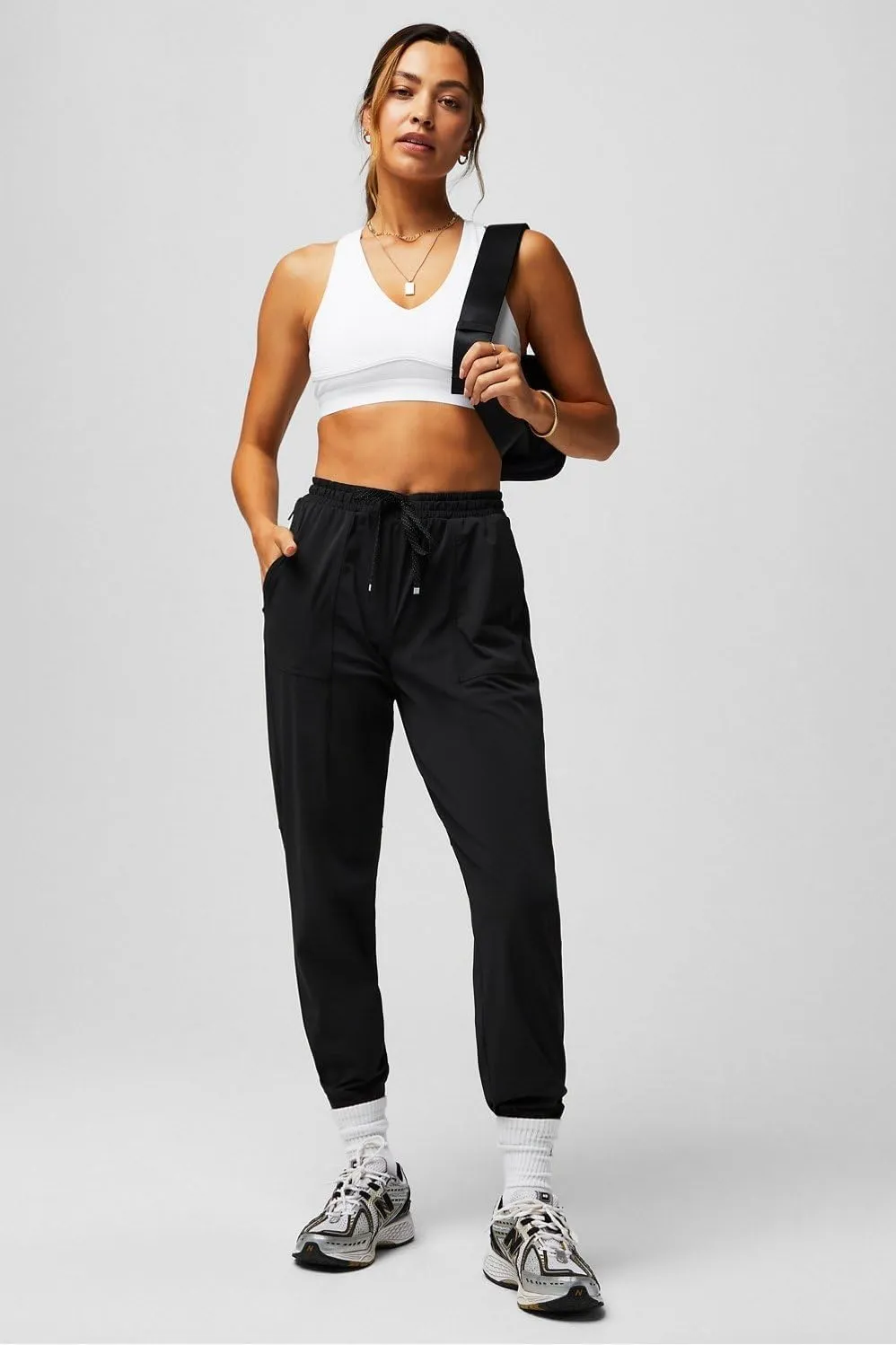 Fabletics Women's The One Jogger, Quick-Dry, Hidden Pockets, Zip Pockets, UPF Protection, Anti-Stink, Lightweight