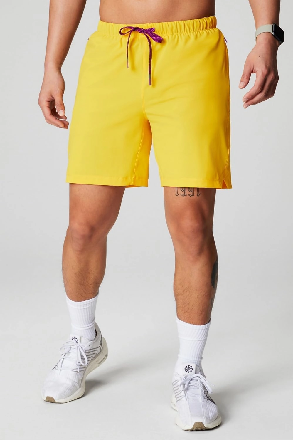 Fabletics Men's The One Short (Lined), Training, Swimming, Lightweight, Quick-Dry, Zip Pocket, Stretch Woven