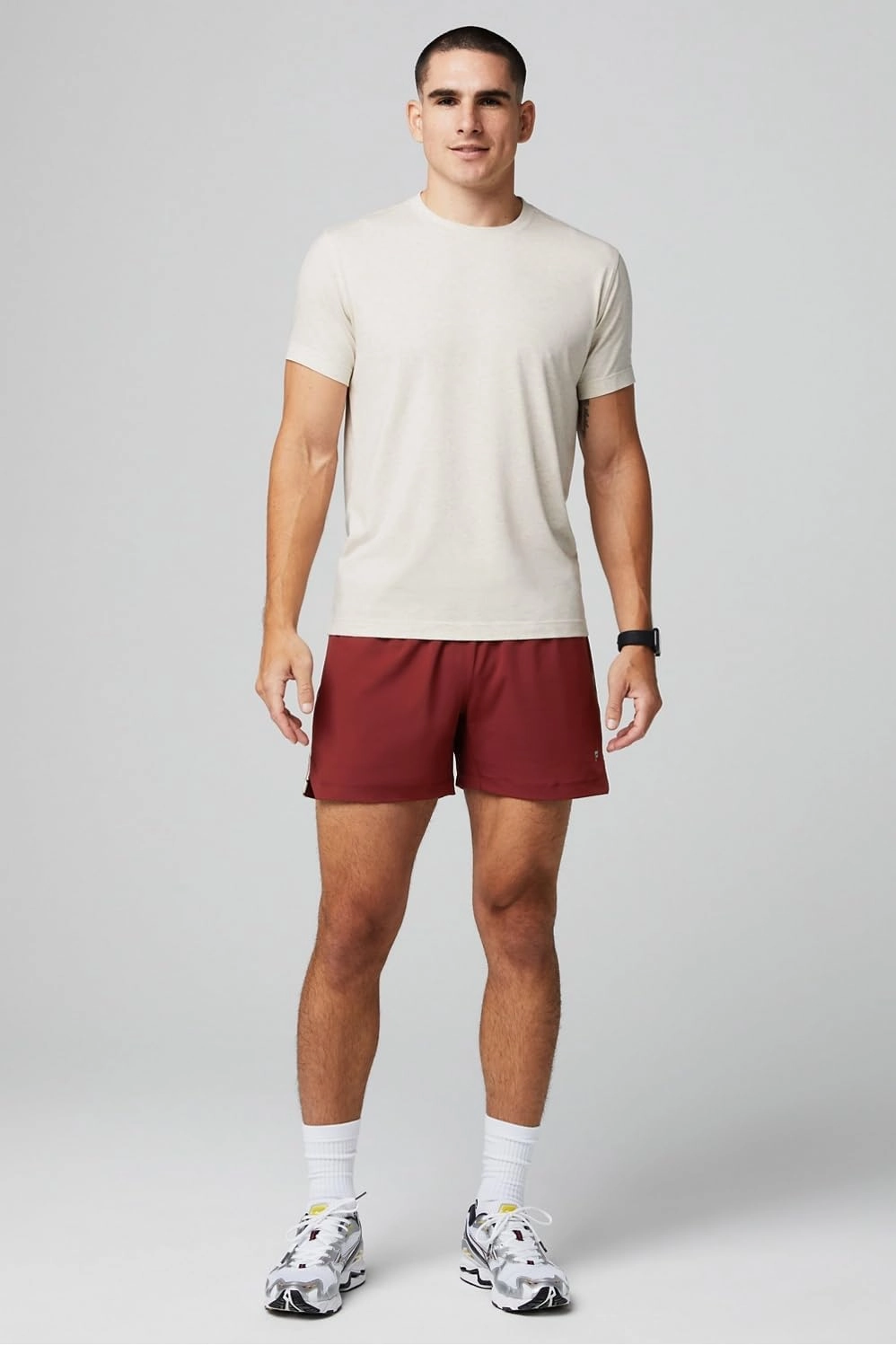 Fabletics Men's The One Short (Unlined), Training, Swimming, Lightweight, Quick-Dry, Zip Pocket, Stretch Woven