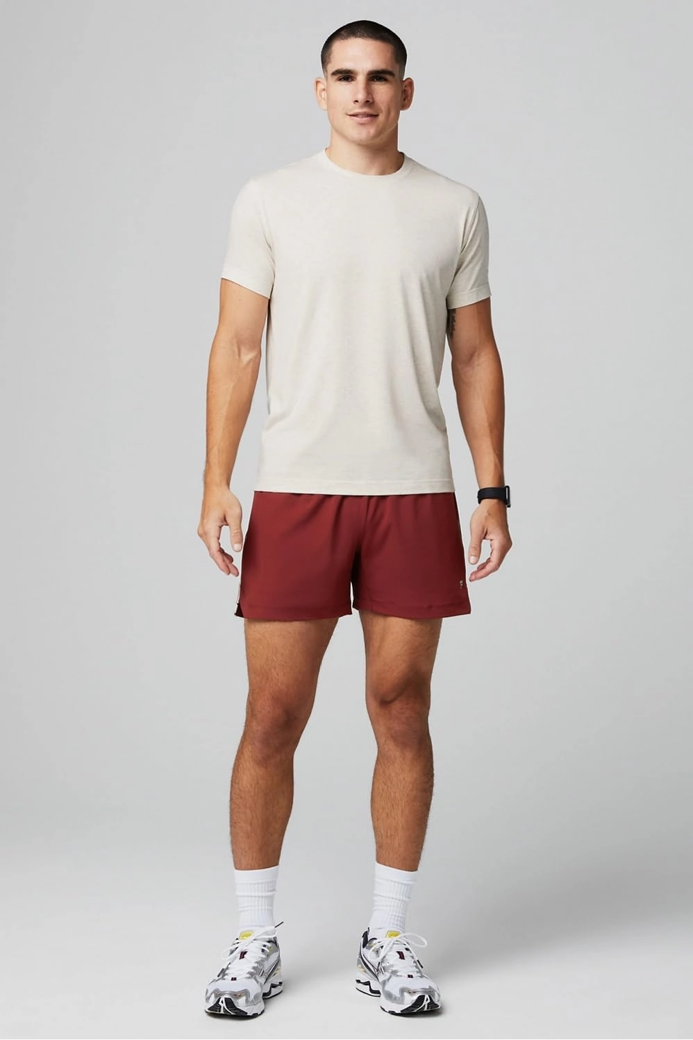 Fabletics Men's The One Short (Unlined), Training, Swimming, Lightweight, Quick-Dry, Zip Pocket, Stretch Woven
