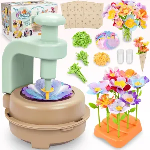 Fabric Flower Bouquets Toys, DIY Craft Kits Toys for Kids - Flower Market Toy, Build Your Flower Bouquet, Arts & Crafts for 4 5 6 7 8 Year Toddler Girl, Educational Activity Preschool B-Day Gifts
