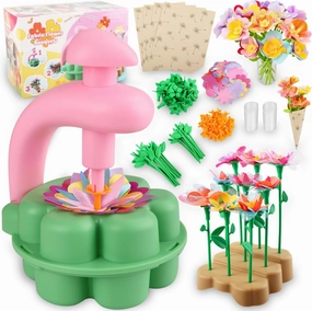 Fabric Flower Bouquets Toys, DIY Craft Kits Toys for Kids, Educational Arts & Crafts Toy, Build Your Own Flowers, DIY Creative Activity Christmas Birthday Gift for 4 5 6 7 8  Year Old Toddler Girls