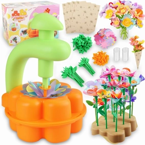Fabric Flower Bouquets Toys, DIY Crafts Kits for Kids, Build Your Flower Bouquet, Arts and Crafts for 4 5 6 7 8  Year Old Girls, Preschool Educational Toys Creative Birthday Gifts