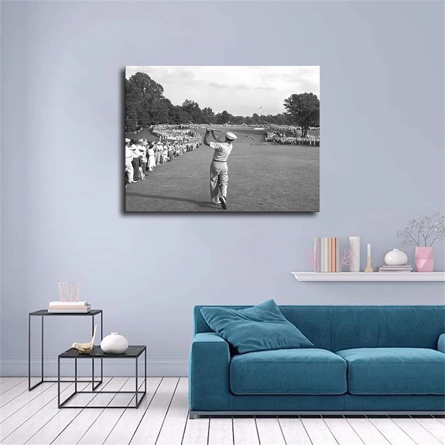 Feaymos Ben Hogan 1950 Us Golf Open Black & White Retro Old Photo Poster Wall Decor Wall Art For Bedroom Canvas Prints Posters Room Aesthetic Modern Family Livingroom Decorations (Framed,20×27inch)
