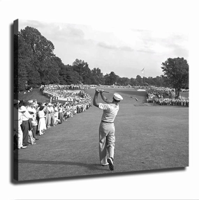 Feaymos Ben Hogan 1950 Us Golf Open Black & White Retro Old Photo Poster Wall Decor Wall Art For Bedroom Canvas Prints Posters Room Aesthetic Modern Family Livingroom Decorations (Framed,20×27inch)