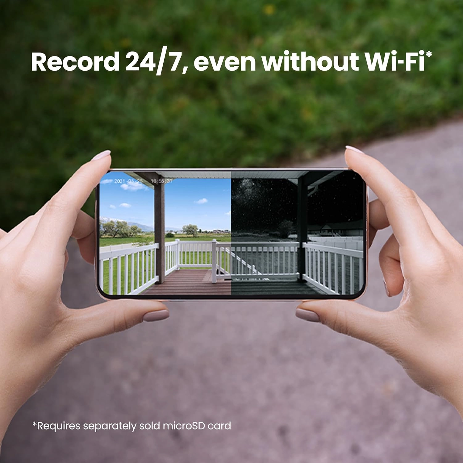 Feit Electric Smart Security Camera, 2.4GHz WiFi Smart Home Camera with Motion Detection, Night Vision, 2-Way Audio, 1080p HD Battery Powered, White, CAM/WM/WiFi/BAT