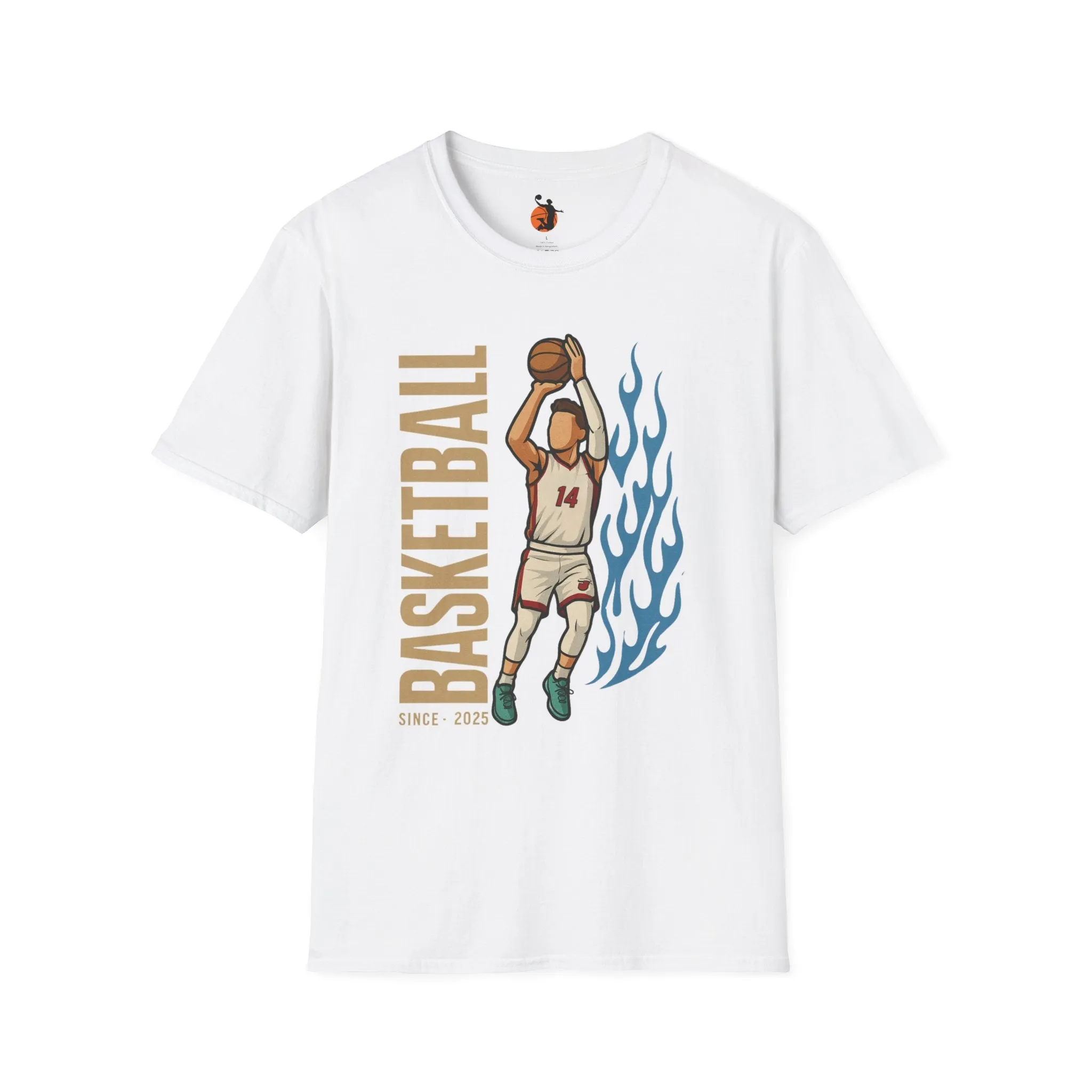 Fire in Form – Cotton Basketball T-Shirts for Men