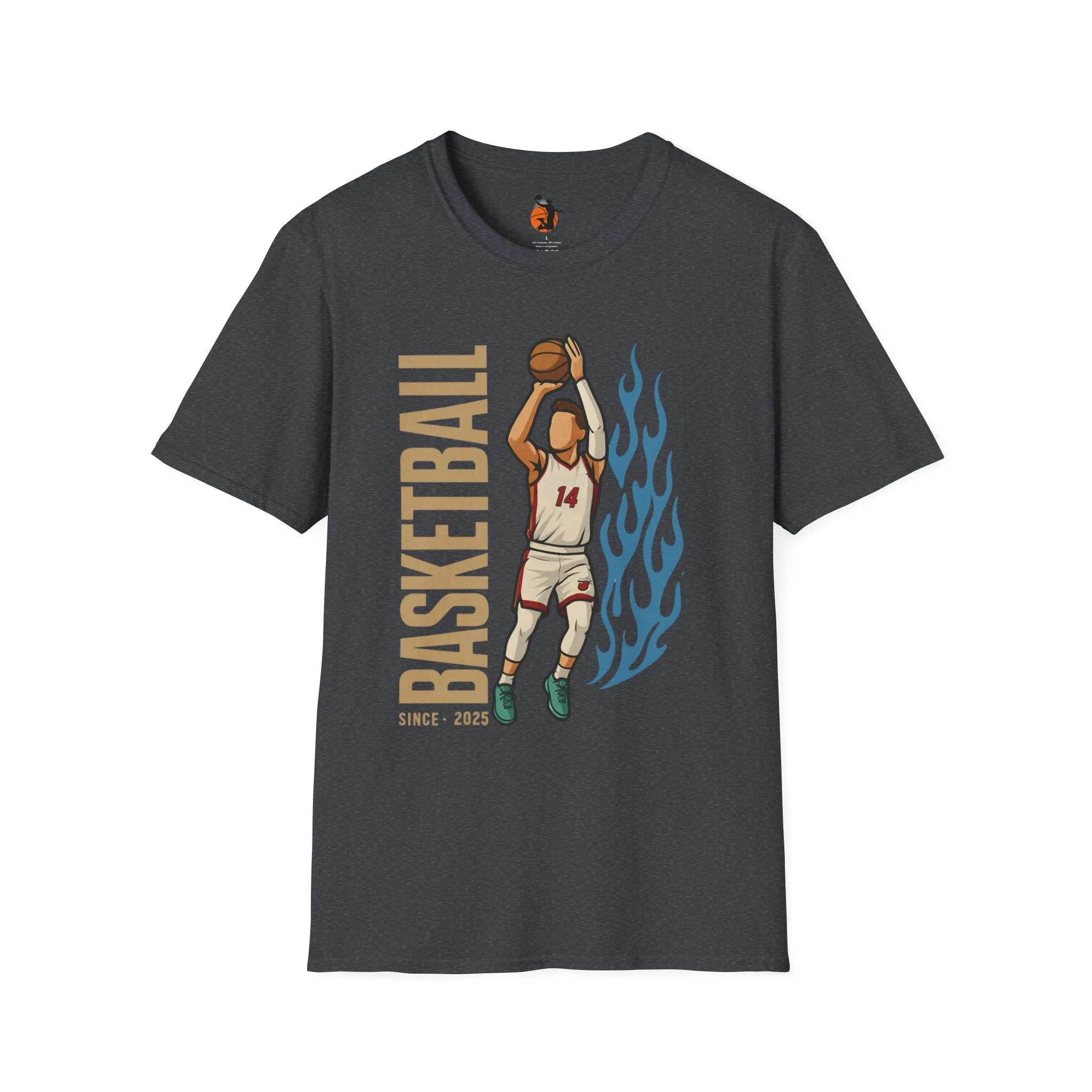 Fire in Form – Cotton Basketball T-Shirts for Men