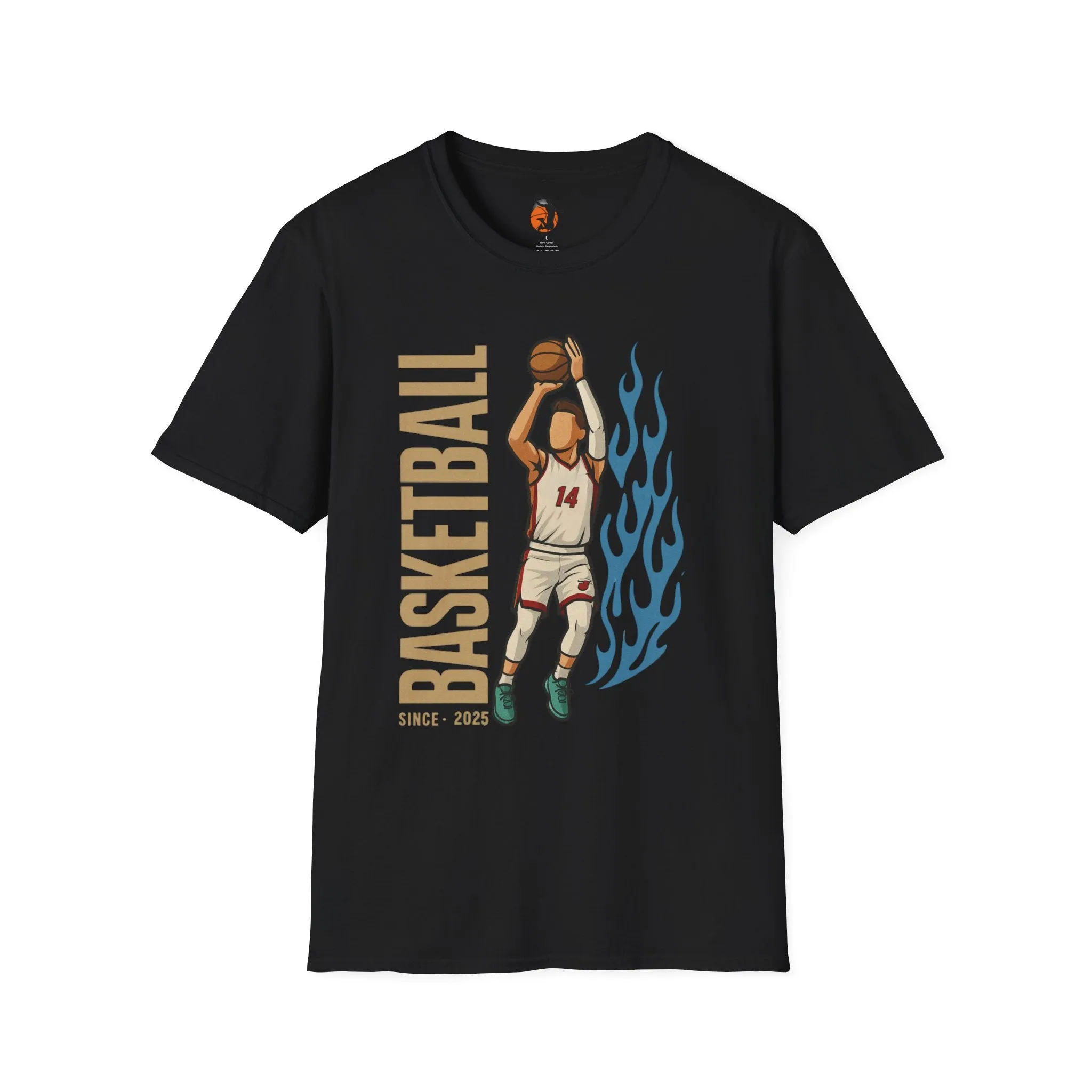 Fire in Form – Cotton Basketball T-Shirts for Men