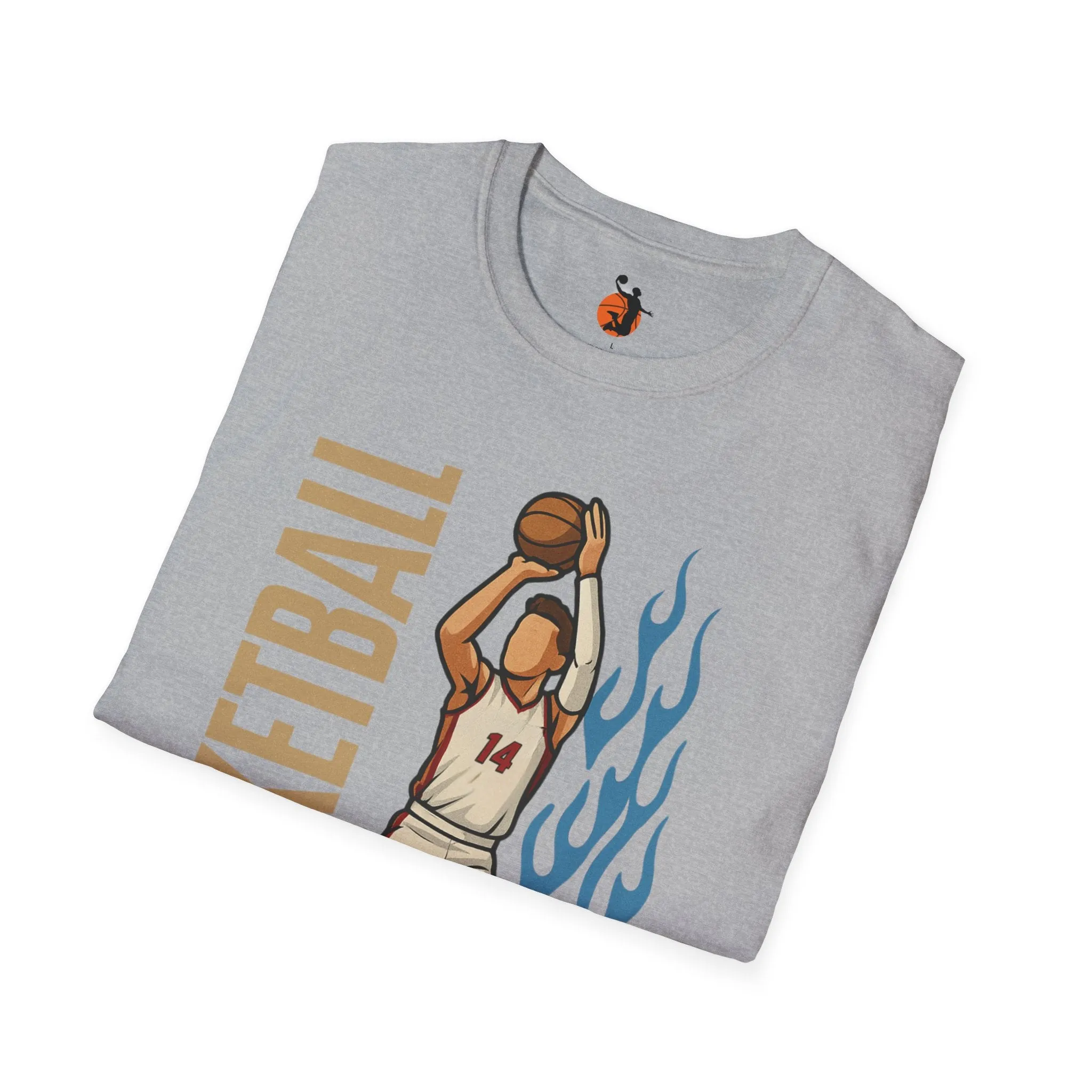 Fire in Form – Cotton Basketball T-Shirts for Men