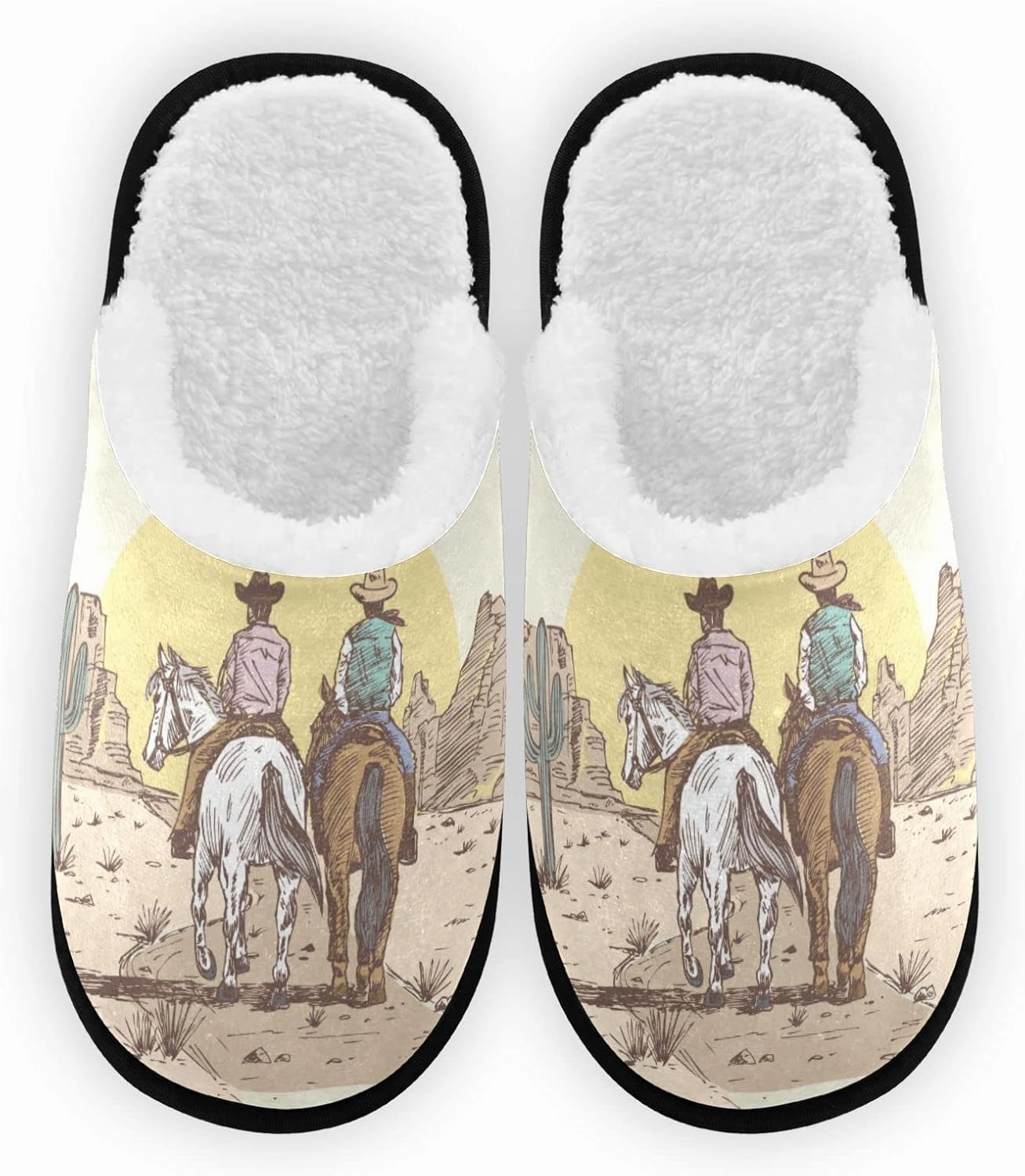 Fisyme Slippers Soft Non-Slip Indoor House Slippers Home Shoes For Bedroom Hotel Travel Spa
