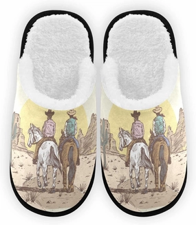 Fisyme Slippers Soft Non-Slip Indoor House Slippers Home Shoes For Bedroom Hotel Travel Spa